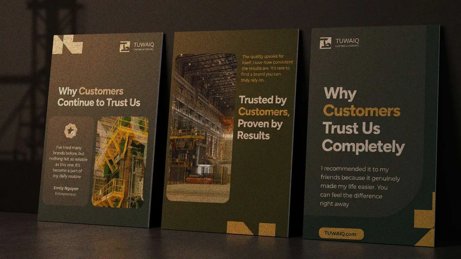 Tuwaiq testimonial posters